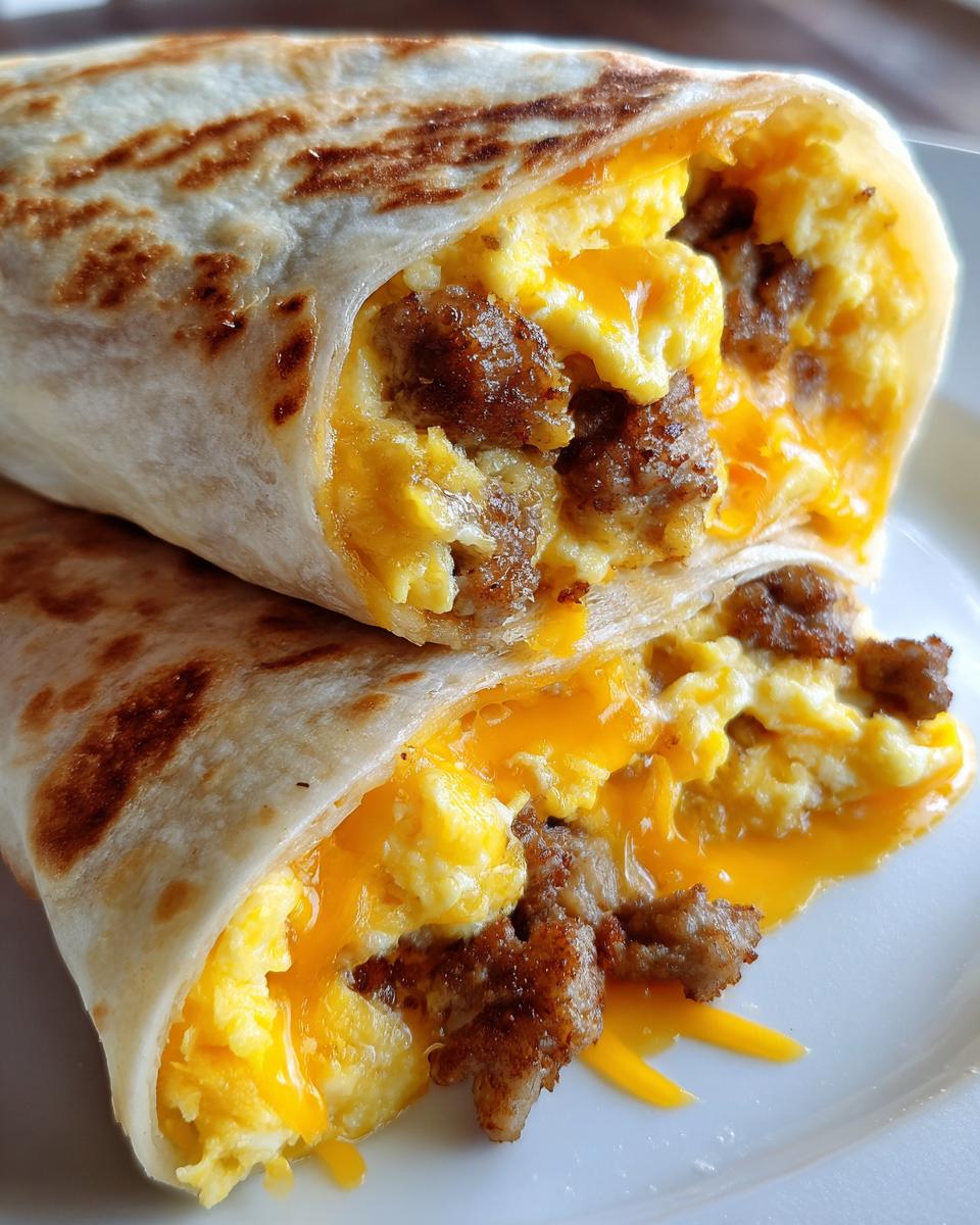 Sausage, Egg & Cheese Breakfast Burritos - detail 3