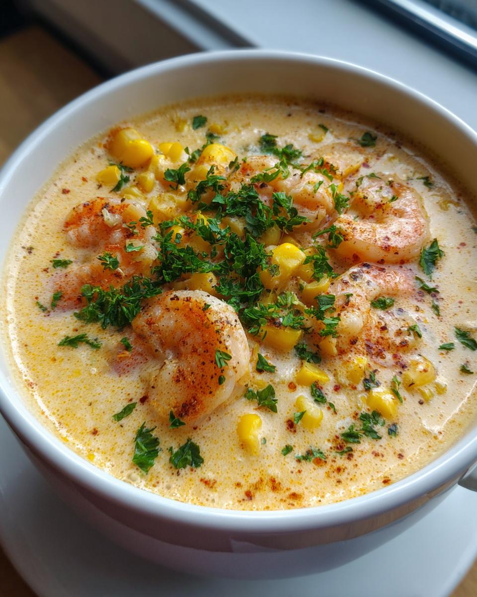 Shrimp and Corn Chowder - detail 1