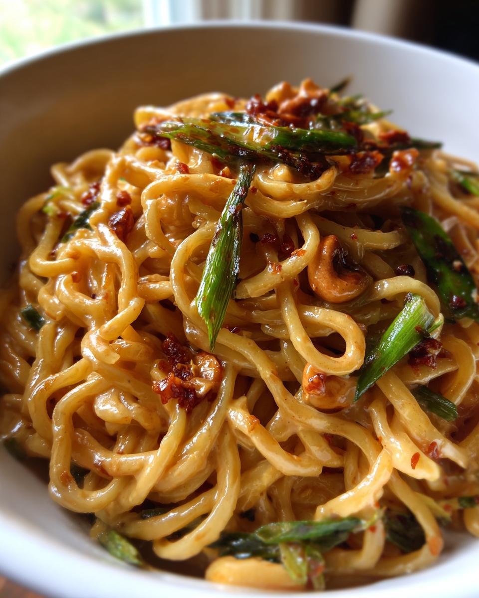 Spicy Cashew Scallion Noodles - detail 3