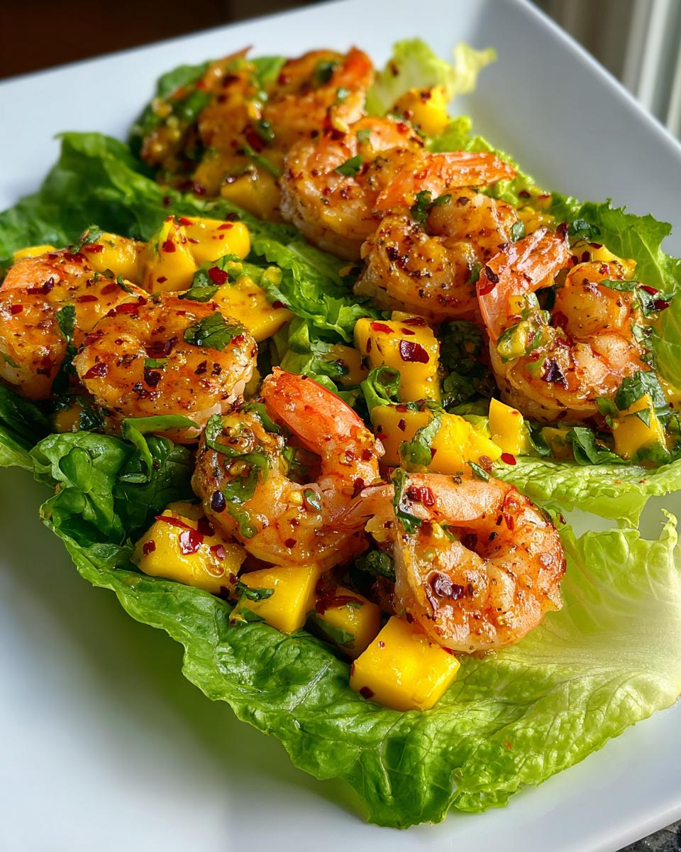 Spicy Mango Shrimp Lettuce Wraps - detail 1