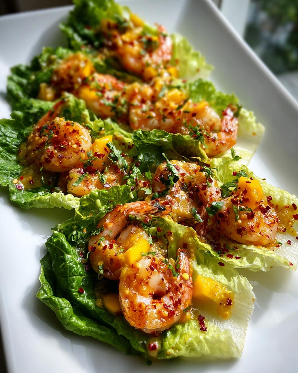 Spicy Mango Shrimp Lettuce Wraps - detail 3