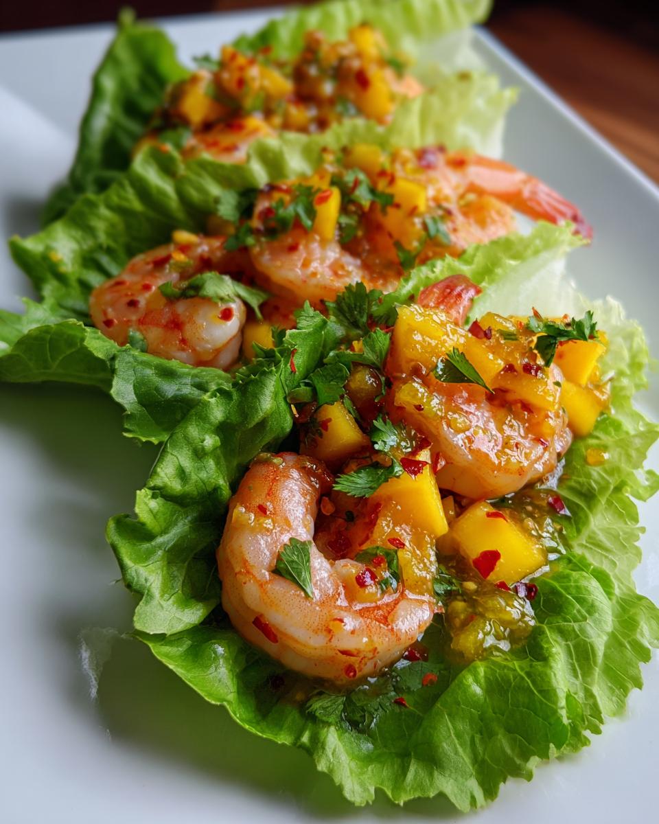 Spicy Mango Shrimp Lettuce Wraps - detail 4
