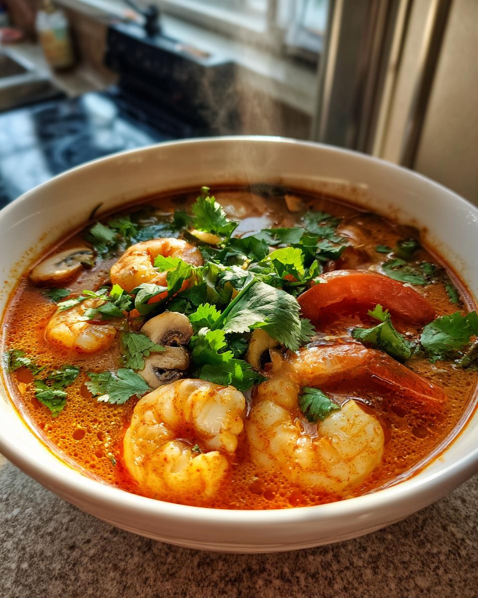 Spicy Thai Shrimp Tom Yum Soup - detail 1