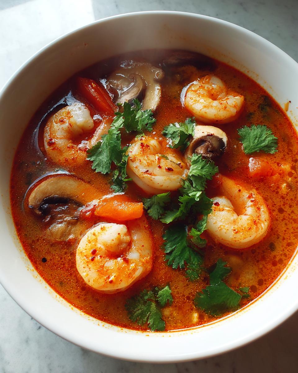 Spicy Thai Shrimp Tom Yum Soup - detail 2