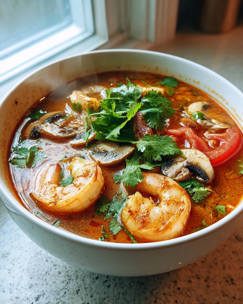 Spicy Thai Shrimp Tom Yum Soup - detail 3
