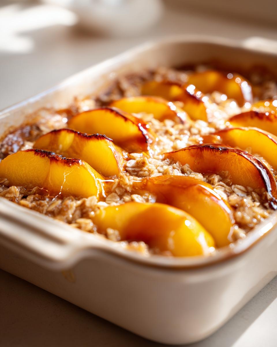 Baked Peach Oatmeal - detail 1