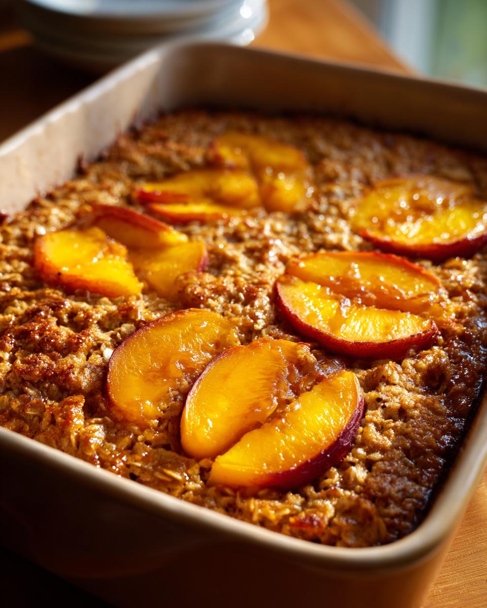 Baked Peach Oatmeal - detail 2