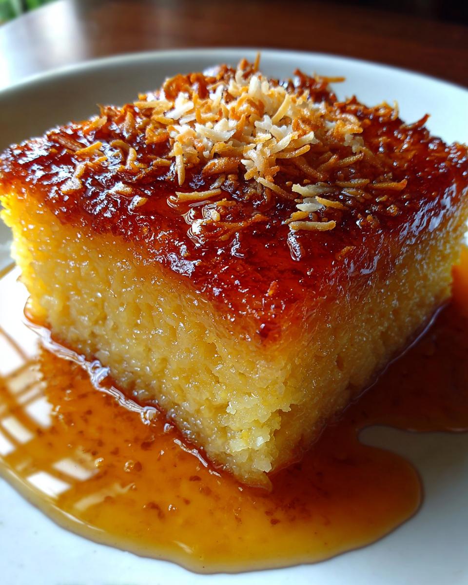 Basbousa (semolina cake with syrup) - detail 1