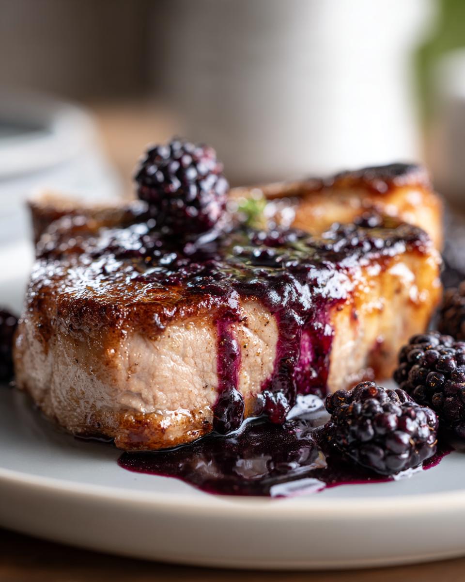 Blackberry Balsamic Pork Chops - detail 1
