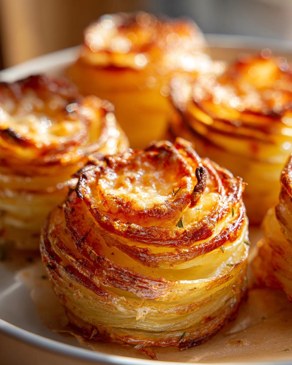 Crispy Parmesan Potato Stacks - detail 2
