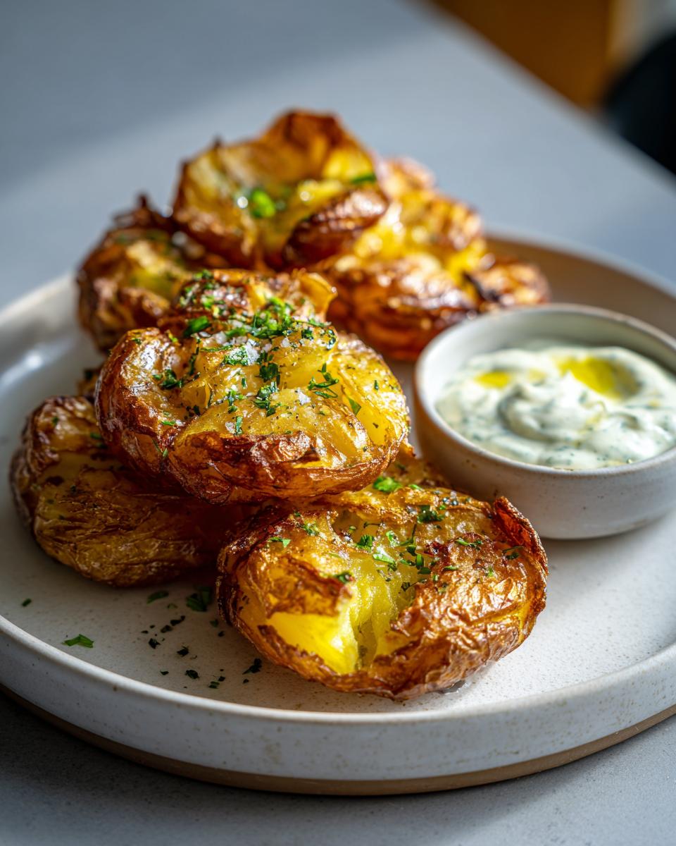 Crispy Smashed Potatoes with Garlic Aioli - detail 2
