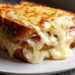 Croque monsieur (French ham‑and‑cheese sandwich with béchamel)