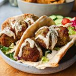 Falafel with tahini sauce and pita
