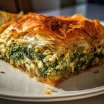 Greek spanakopita (spinach and feta phyllo pie)