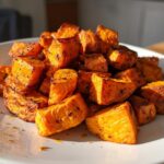 Harissa Roasted Sweet Potatoes