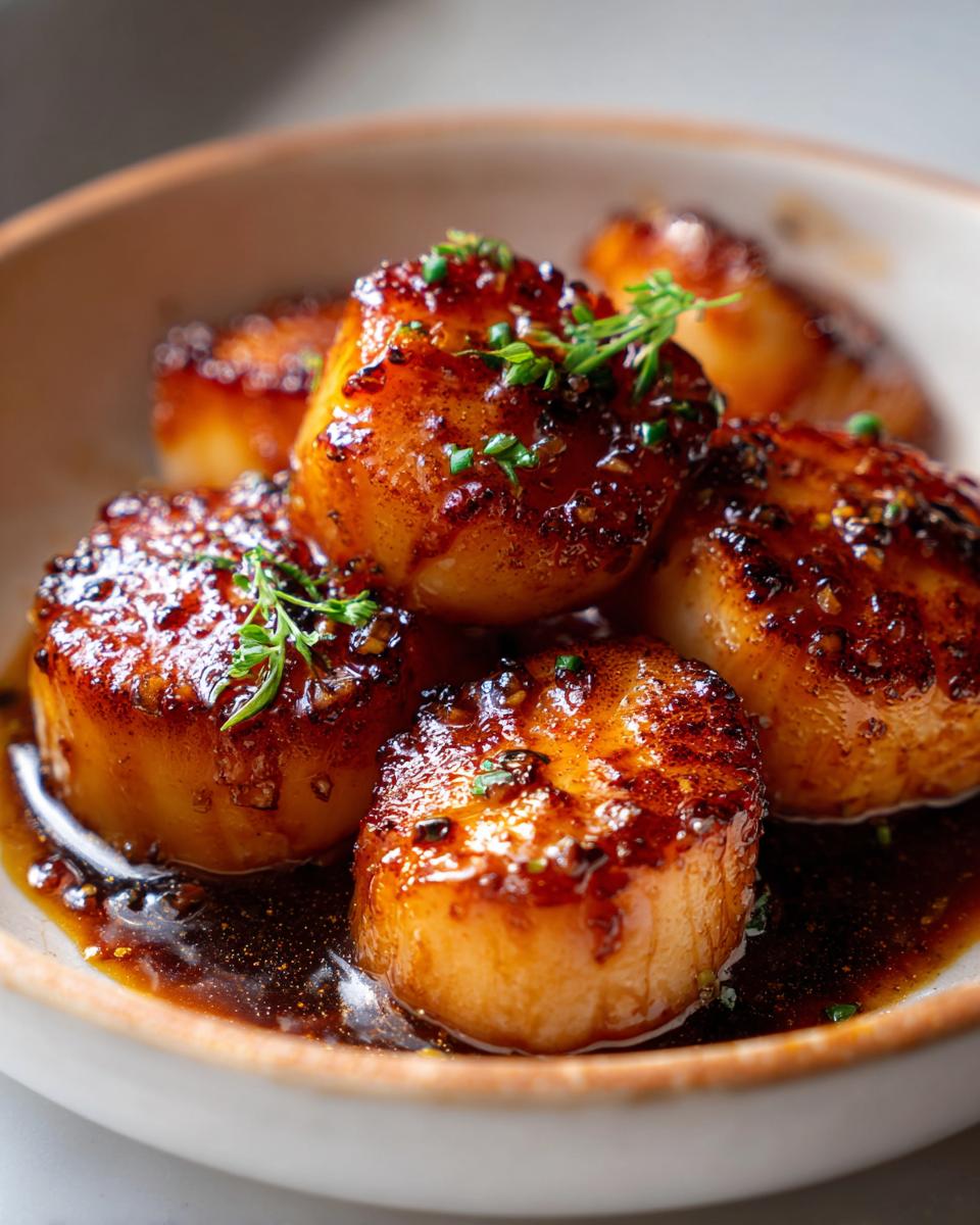 Honey Garlic Butter Scallops - detail 2