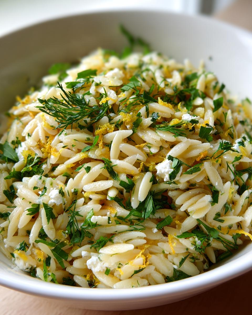 Lemon Herb Orzo with Feta - detail 1