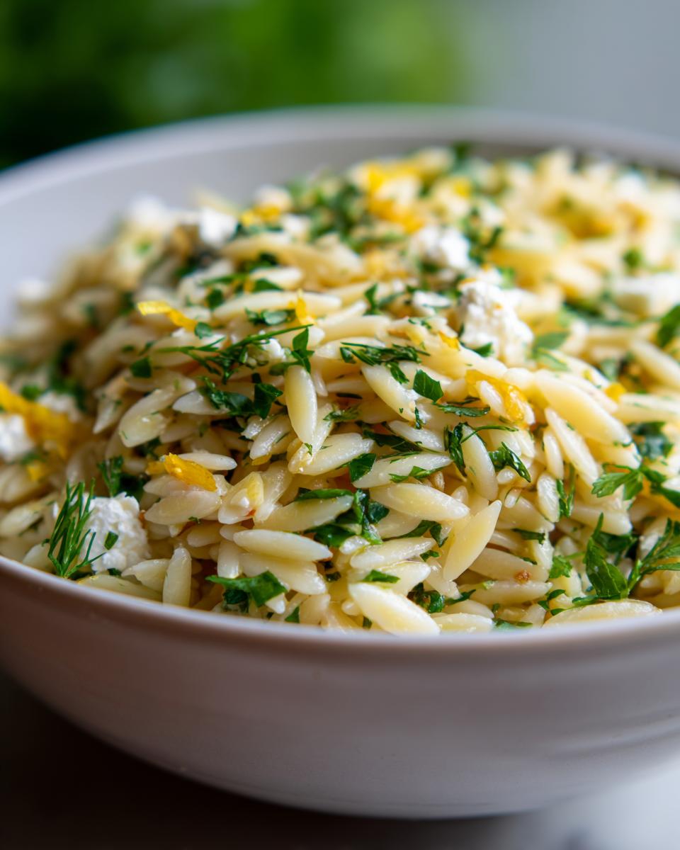 Lemon Herb Orzo with Feta - detail 2