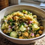 Lemon herb quinoa salad with chickpeas