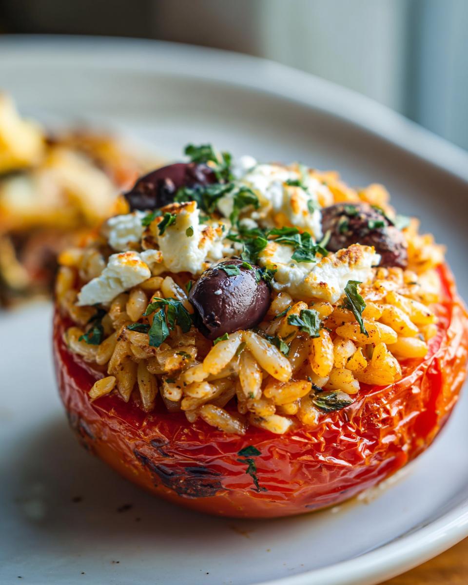 Mediterranean Orzo Stuffed Tomatoes - detail 1