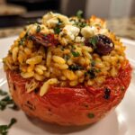 Mediterranean Orzo Stuffed Tomatoes