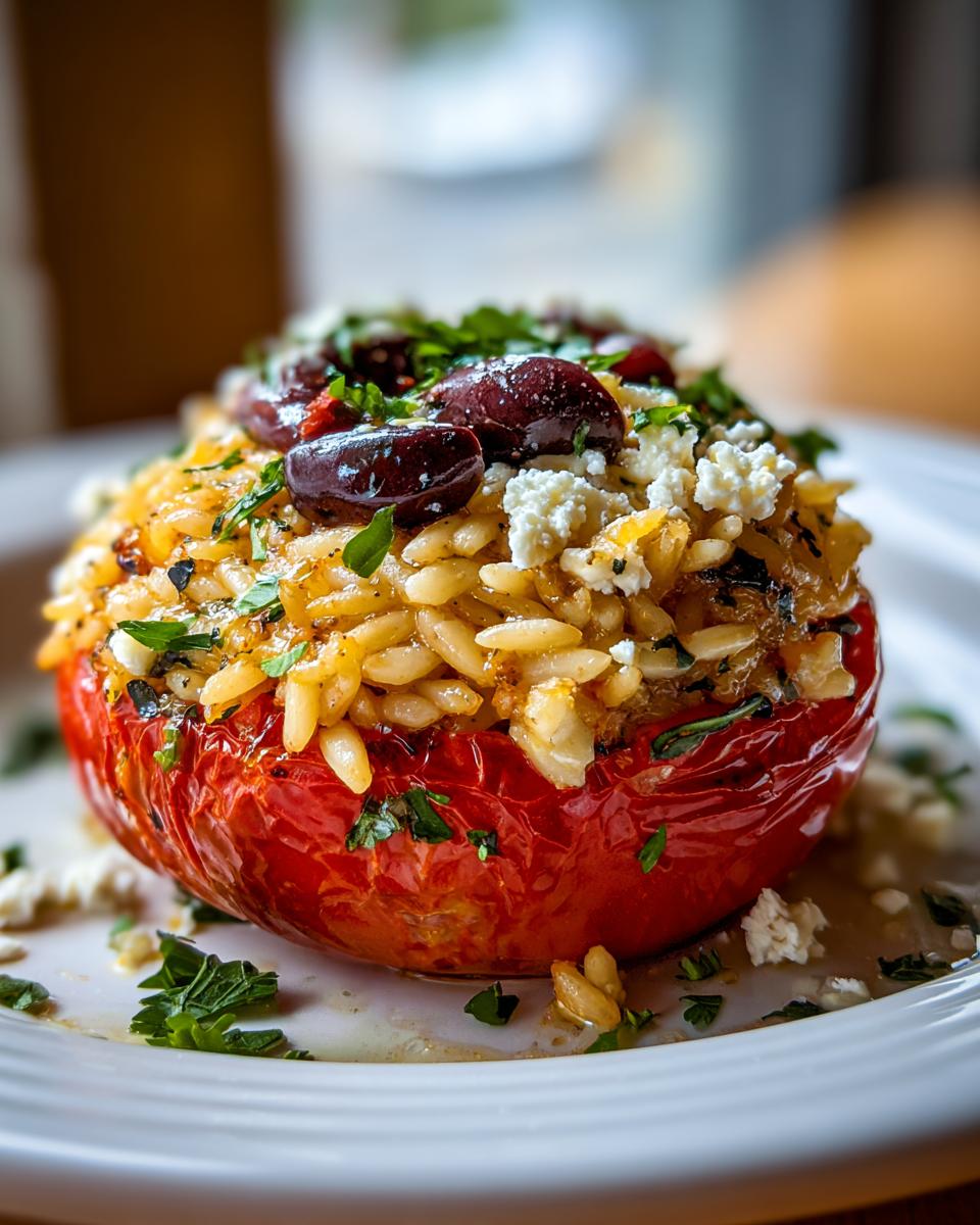 Mediterranean Orzo Stuffed Tomatoes - detail 2