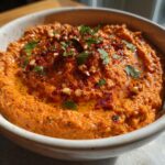 Muhammara dip (roasted red pepper and walnut)