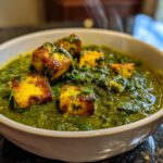 Palak paneer (spinach and cheese curry)