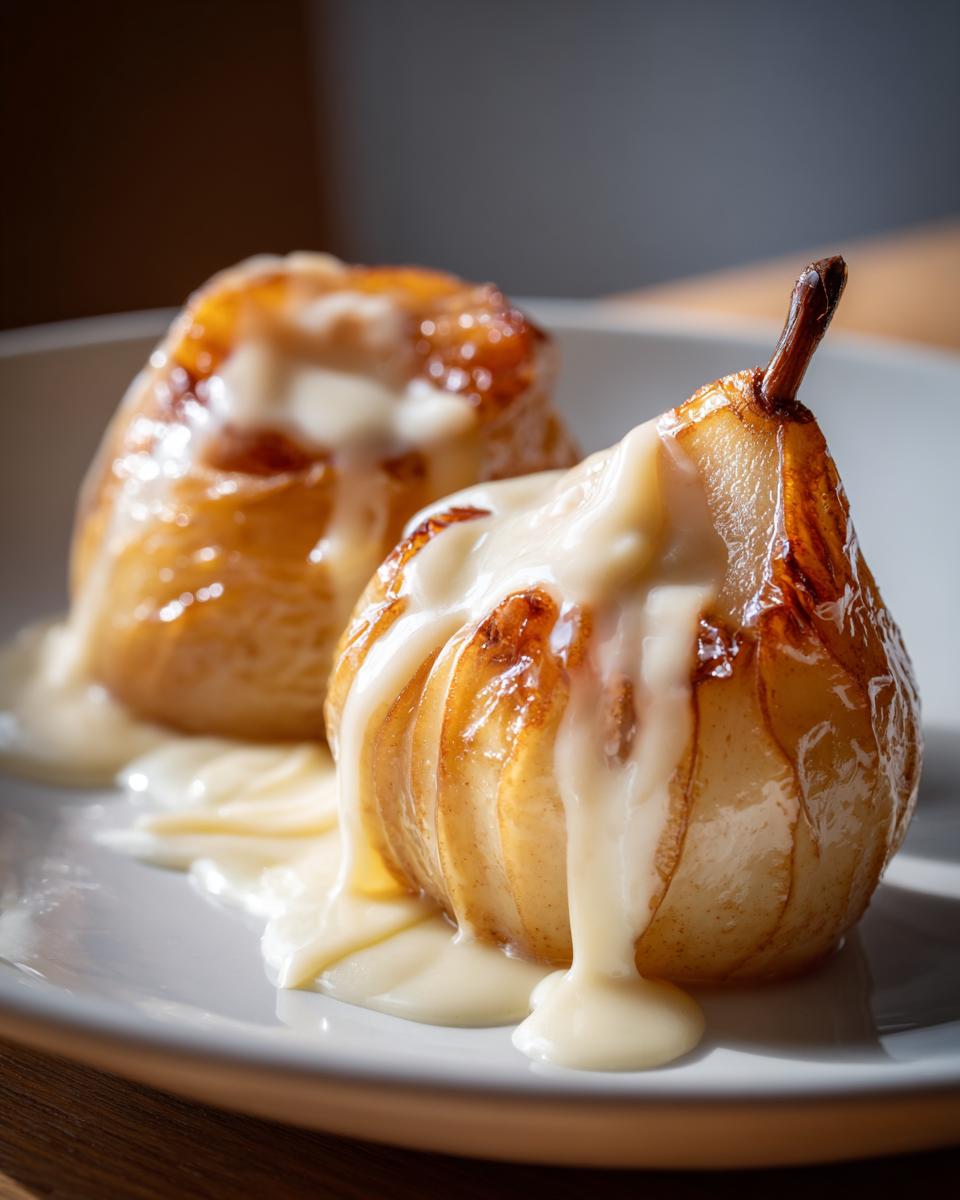 Pan-Seared Pears with Honey-Yogurt Sauce - detail 3
