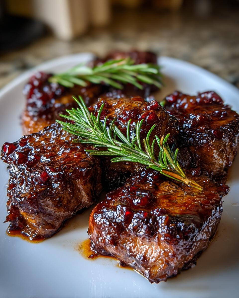 Pomegranate Glazed Lamb Chops - detail 2
