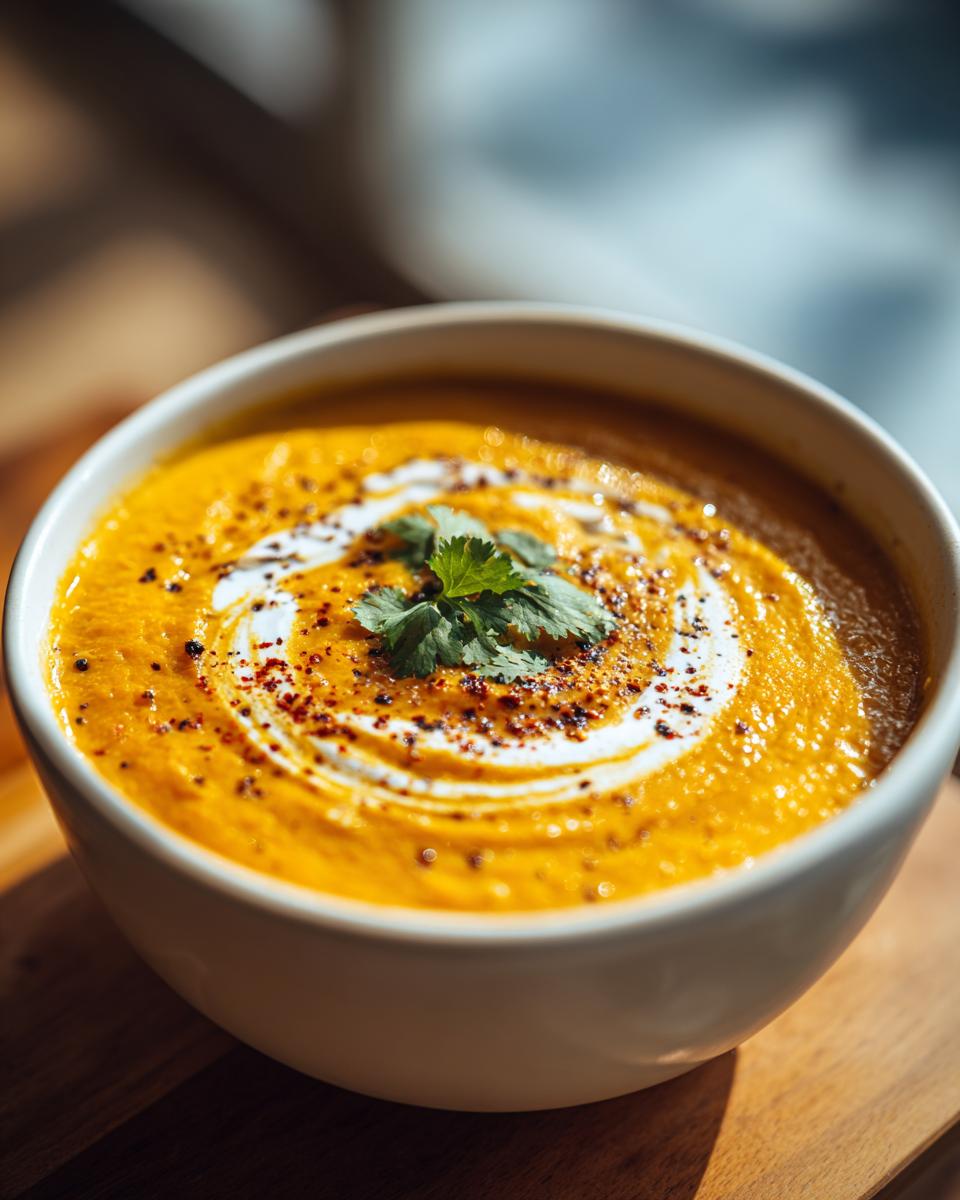 Roasted carrot and ginger soup - detail 1