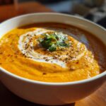 Roasted carrot and ginger soup