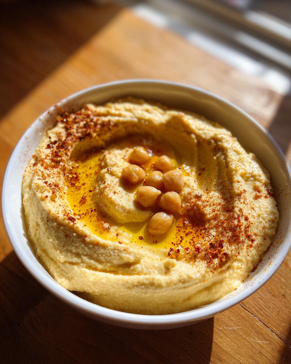 Roasted garlic hummus - detail 1