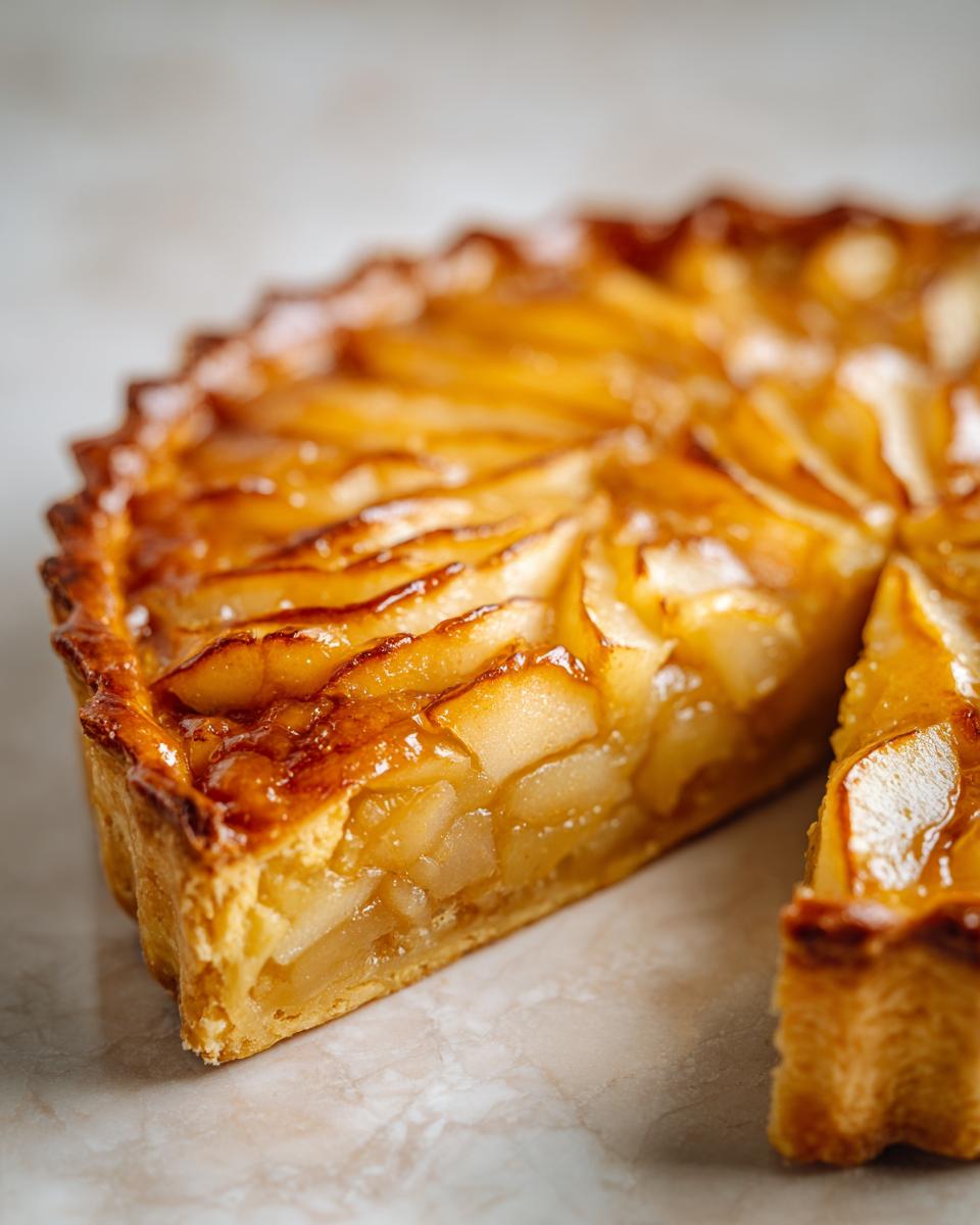 Salted Caramel Pear Tart - detail 2