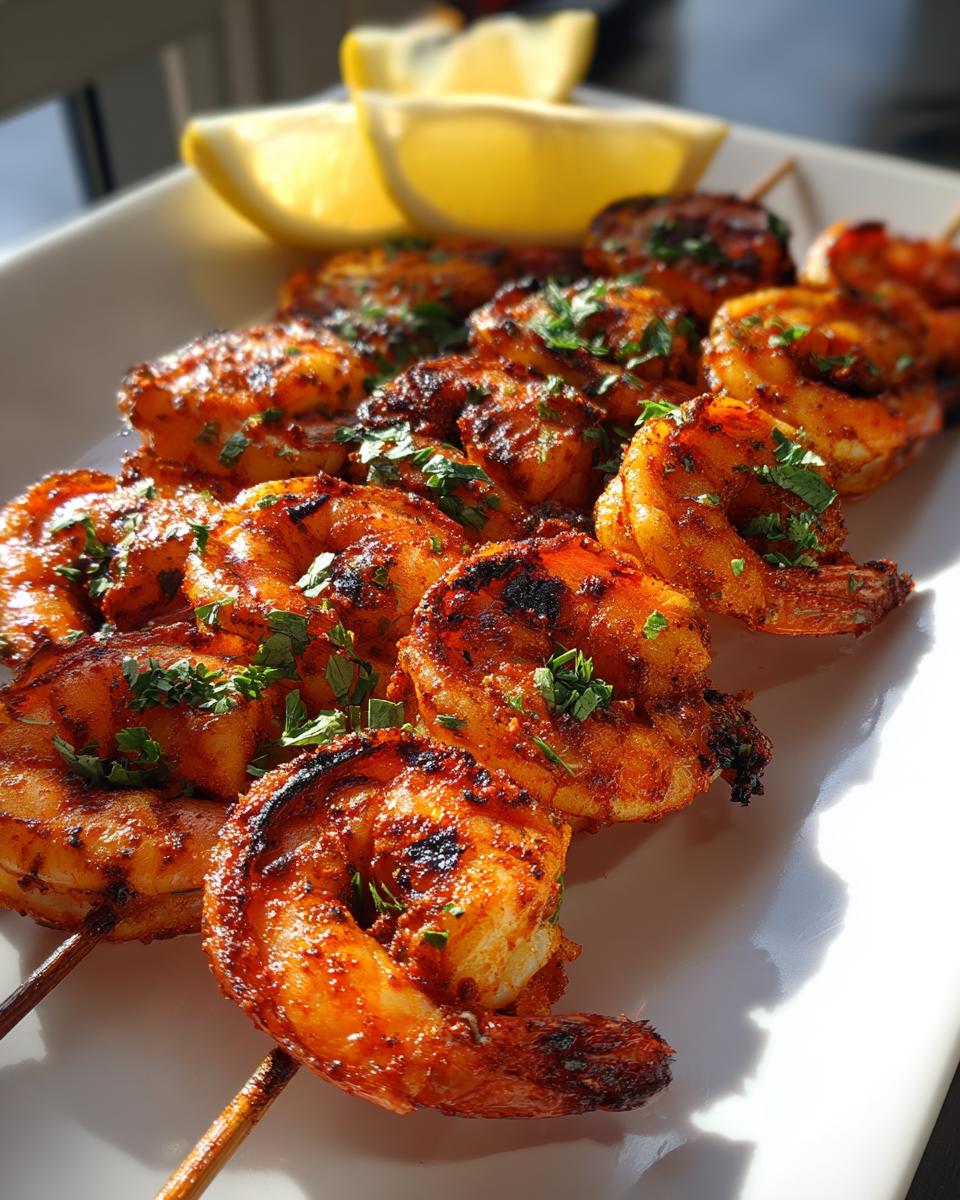 Smoked Paprika Shrimp Skewers - detail 1