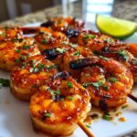 Spicy Honey Lime Shrimp Skewers