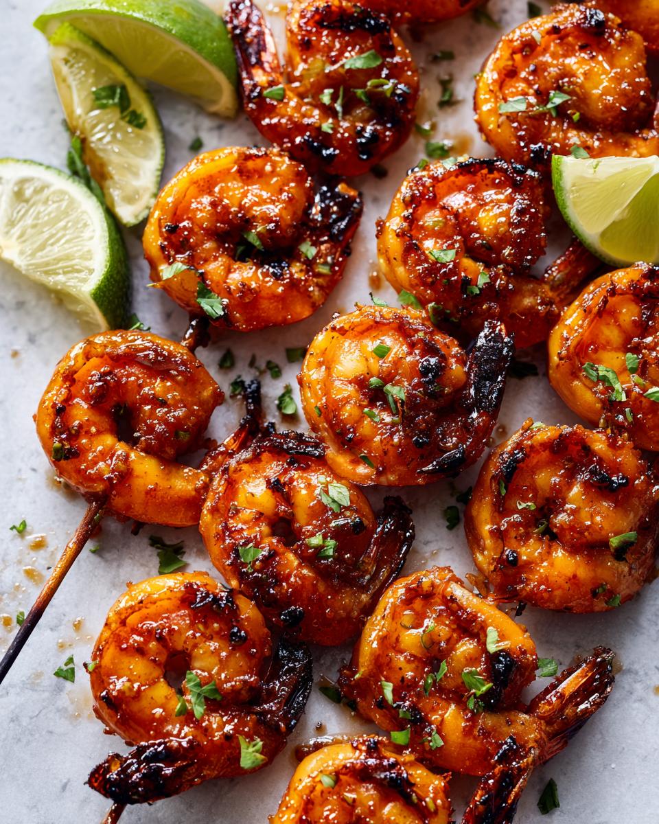 Spicy Honey Lime Shrimp Skewers - detail 2