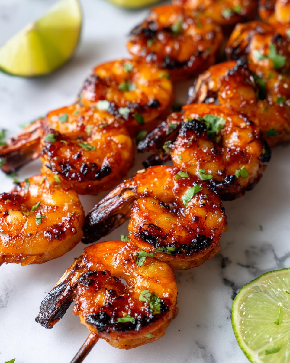 Spicy Honey Lime Shrimp Skewers - detail 3