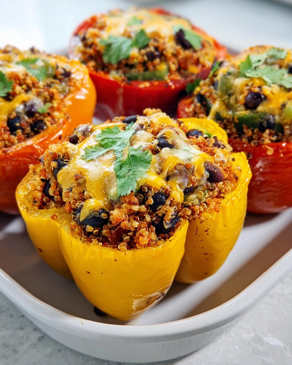 Stuffed bell peppers with quinoa & black beans - detail 1