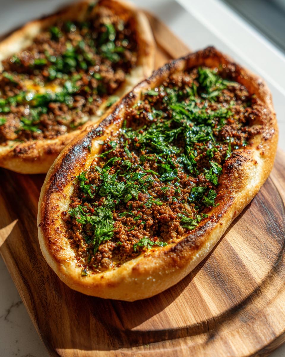 Turkish Lamb Pide Bread - detail 2