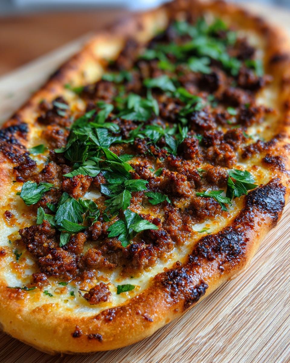 Turkish Lamb Pide Bread - detail 3