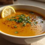 Turkish red lentil soup (mercimek çorbası)