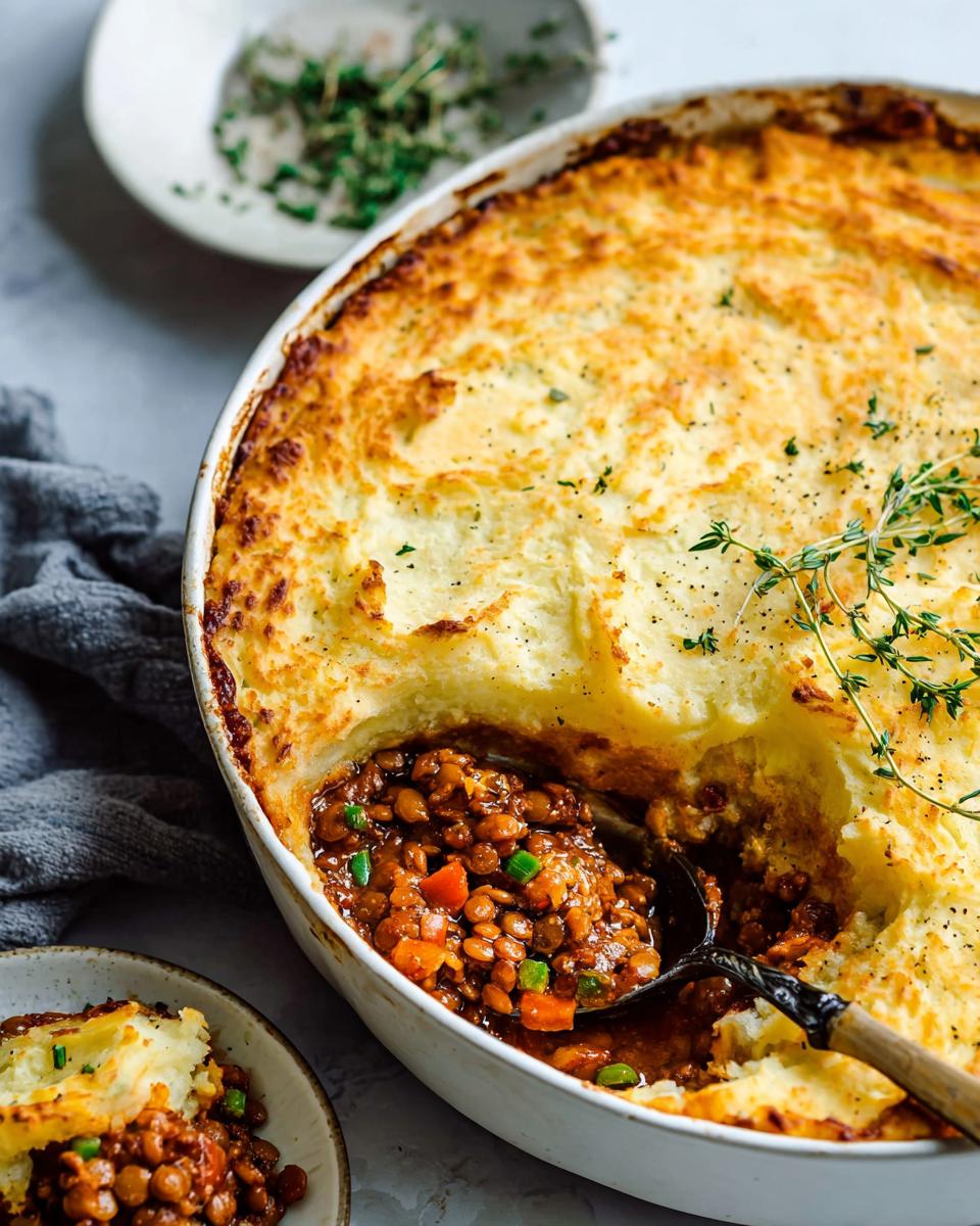 Vegan lentil shepherd’s pie - detail 1