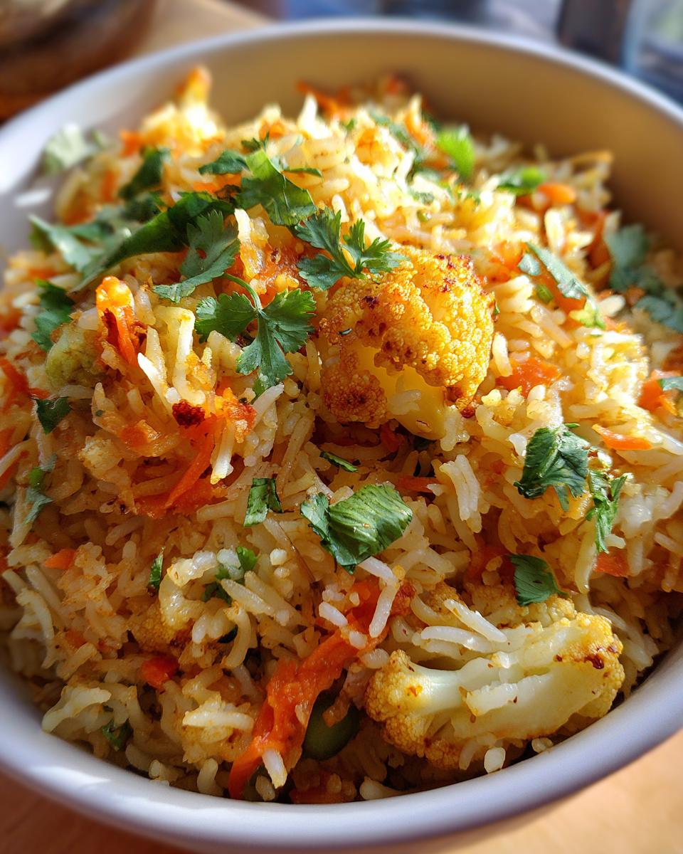 Vegetable biryani (fragrant rice with mixed vegetables and spices) - detail 1